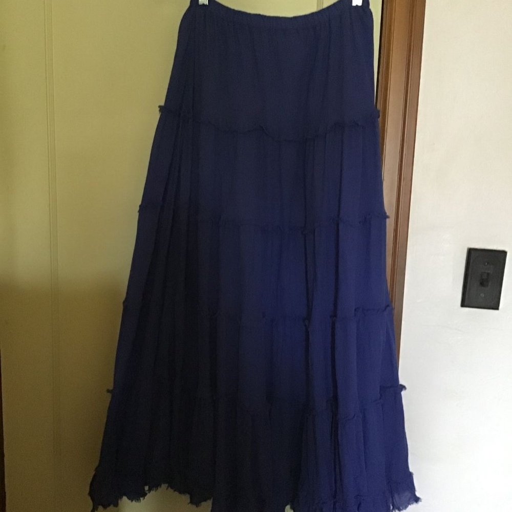 Boho Gypsy Long Tiered Skirt